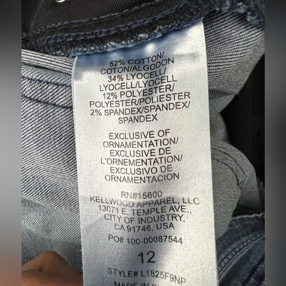 #251W☑️Wit & Wisdom Luxe Touch Itty Bitty Boot Blue Jeans - Picture 13 of 14